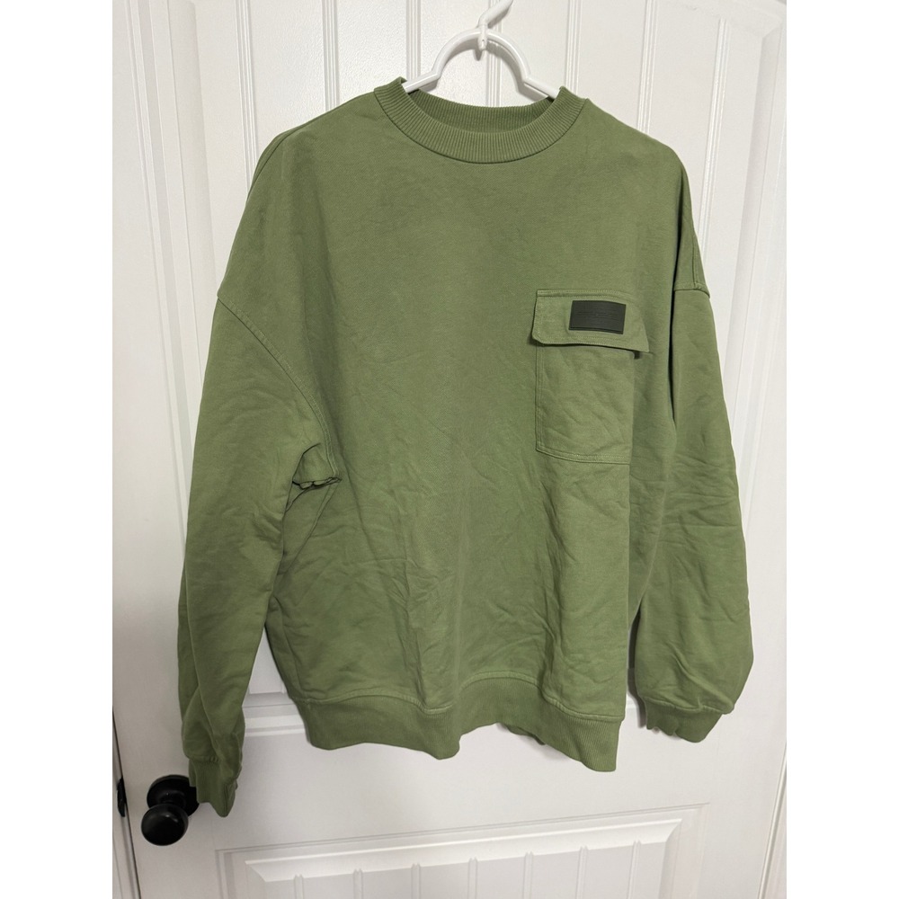 Scotch & Soda Sweatshirt Mens M Sage Green Utility Pocket 163931 EUC